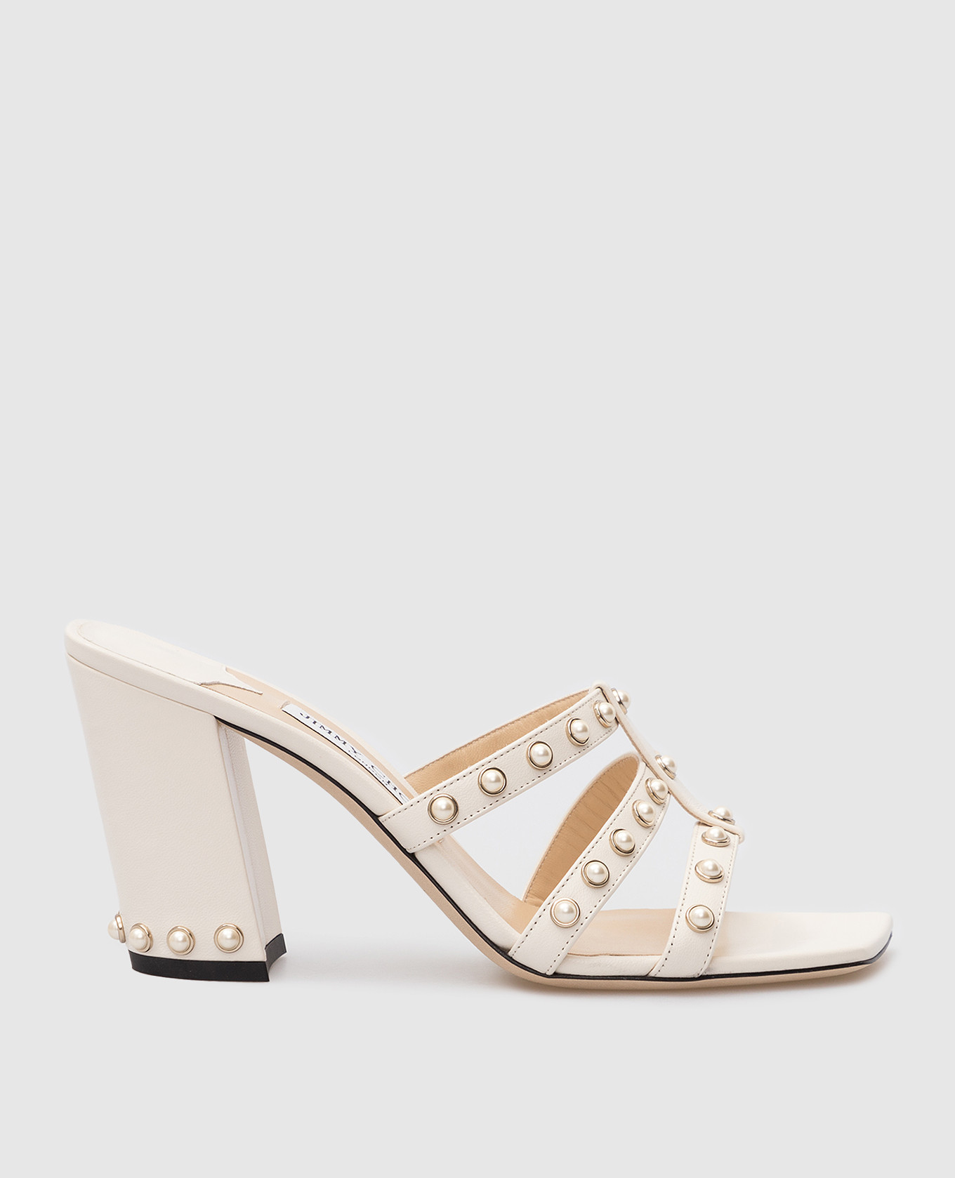 Jimmy Choo - Hazal 85 leather sandals with beads HAZAL85NPQ - shop