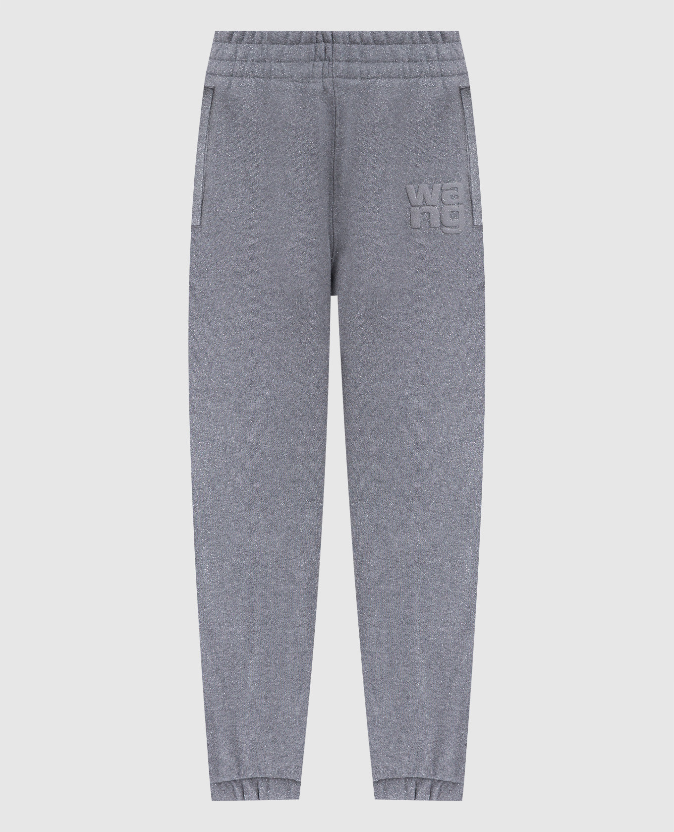 【送料&関税込】Alexander Wang Pants In Grey Viscose wide leg sweatpants with pre-styled logo brief waistband in