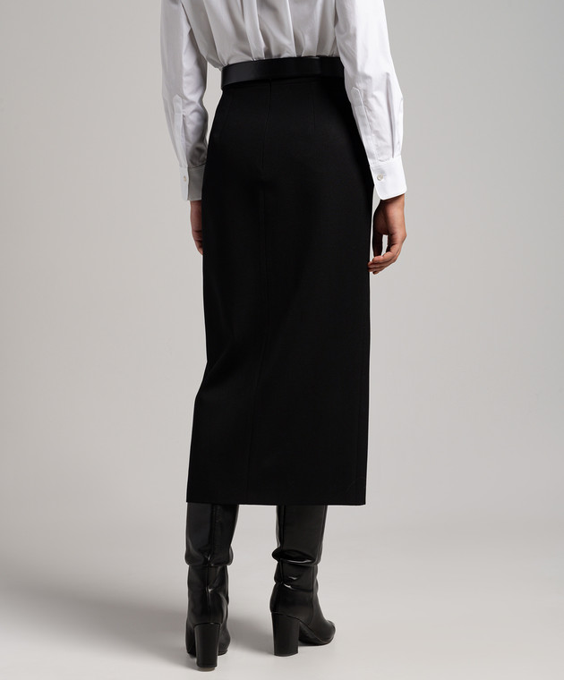 スカート MCQUEEN Ribbed midi skirt Black Alexander McQueen - Black midi skirt made of wool with a