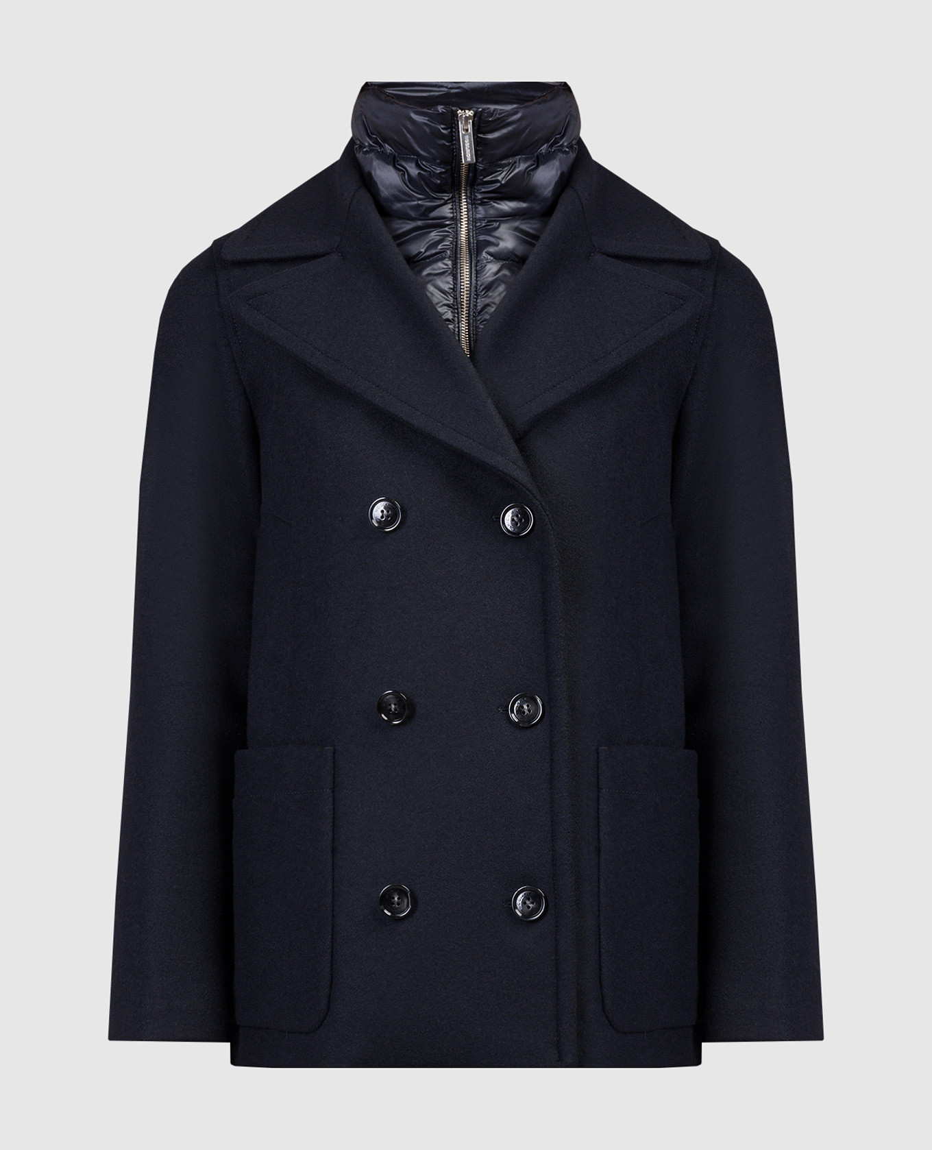 

Blue double-breasted coat Woolrich, Синий