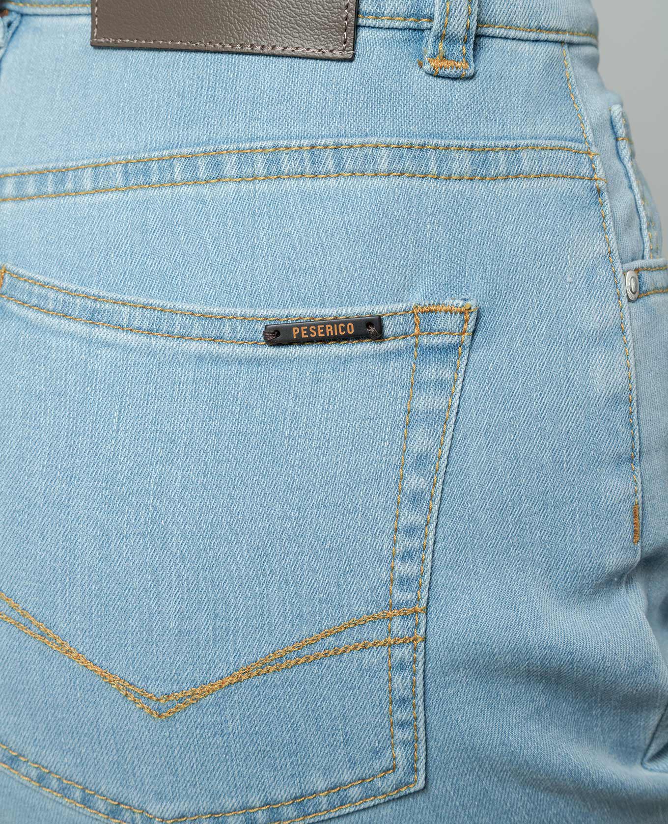 

Blue jeans with logo patch Peserico, Light blue