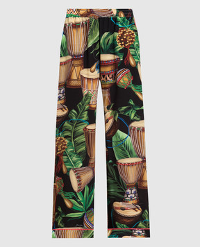 Dolce&Gabbana Printed silk pants FTAMPTIS1D2