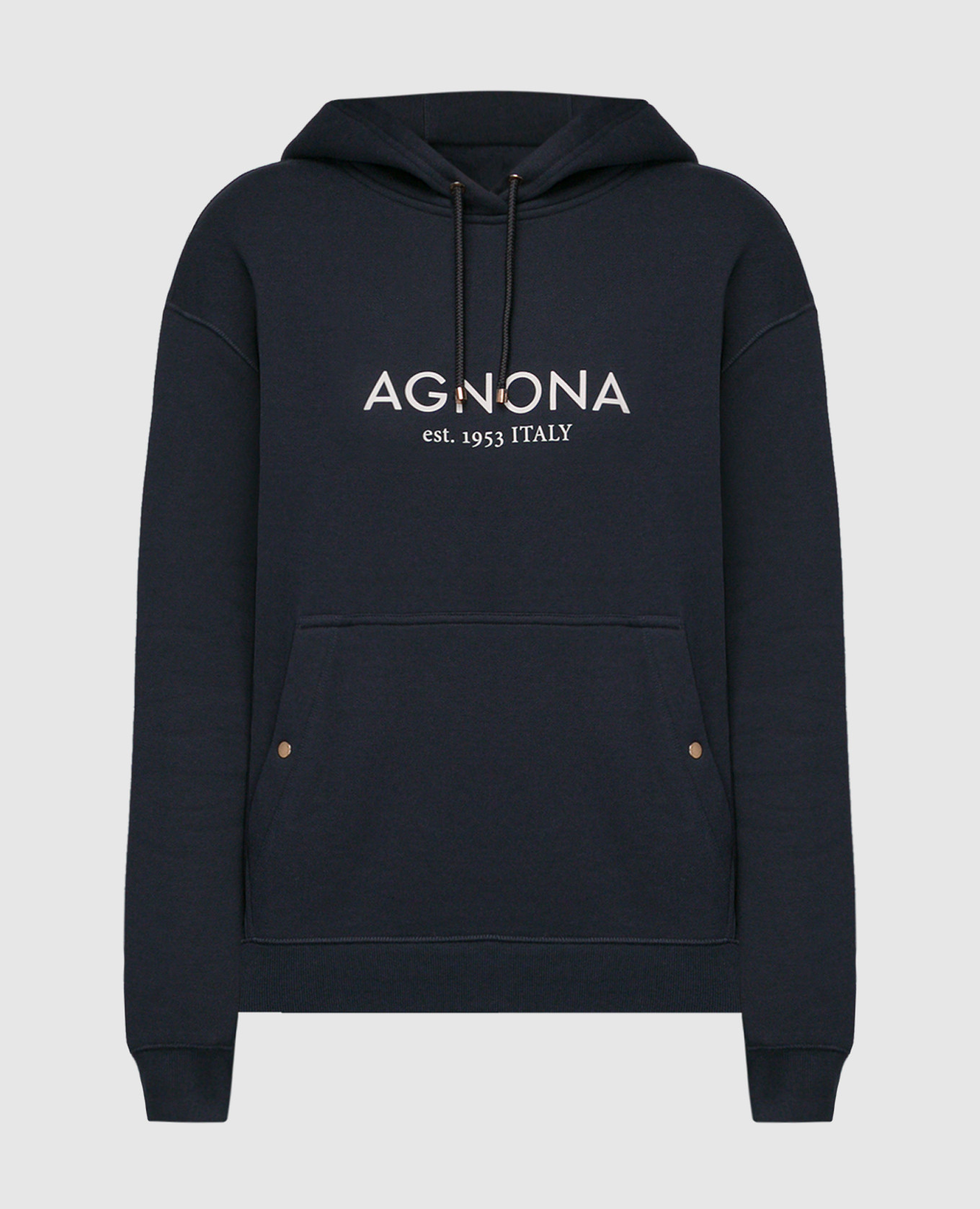 

Blue hoodie with logo print Agnona