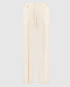 Toteme Beige pants in a herringbone pattern 2332039266