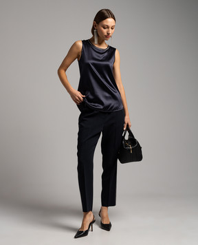Peserico Blue silk top S08893D02372