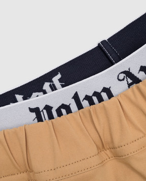 Palm Angels Children's beige shorts with a logo PGCB005S23FAB001