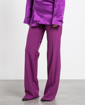 Off-White Purple pants with logo patch OWCA161F22FAB002