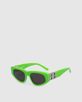Balenciaga Neon green Dynasty sunglasses with VR monogram 621642T0001