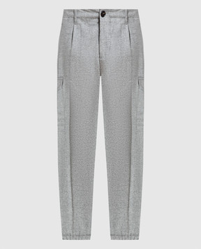 Brunello Cucinelli Gray wool cargo ME258H0640