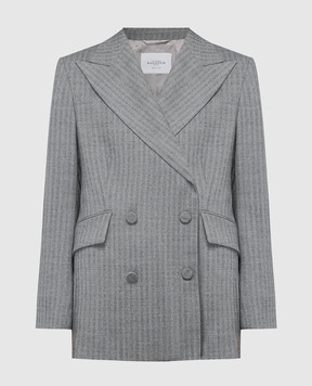 Ballantyne Gray double-breasted woolen jacket BLJ016DWR05