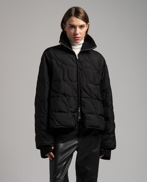 Jil Sander Black down jacket with a scarf and mittens J02AF0105J65152