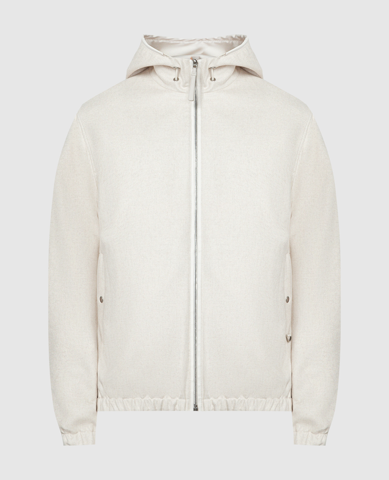 

Beige two-way jacket made of wool and silk Agnona