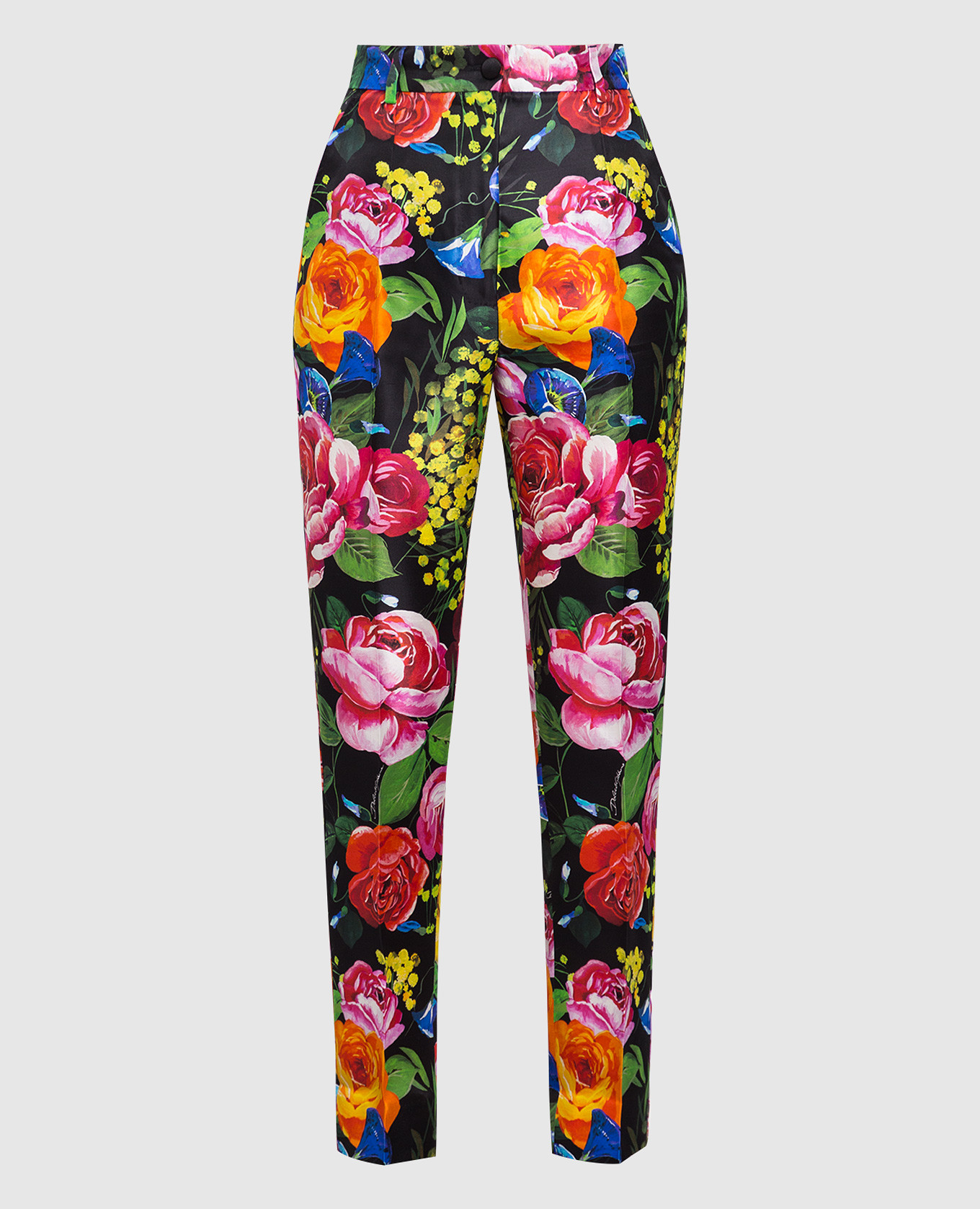 

Bouquet print silk trousers Dolce&Gabbana, Black