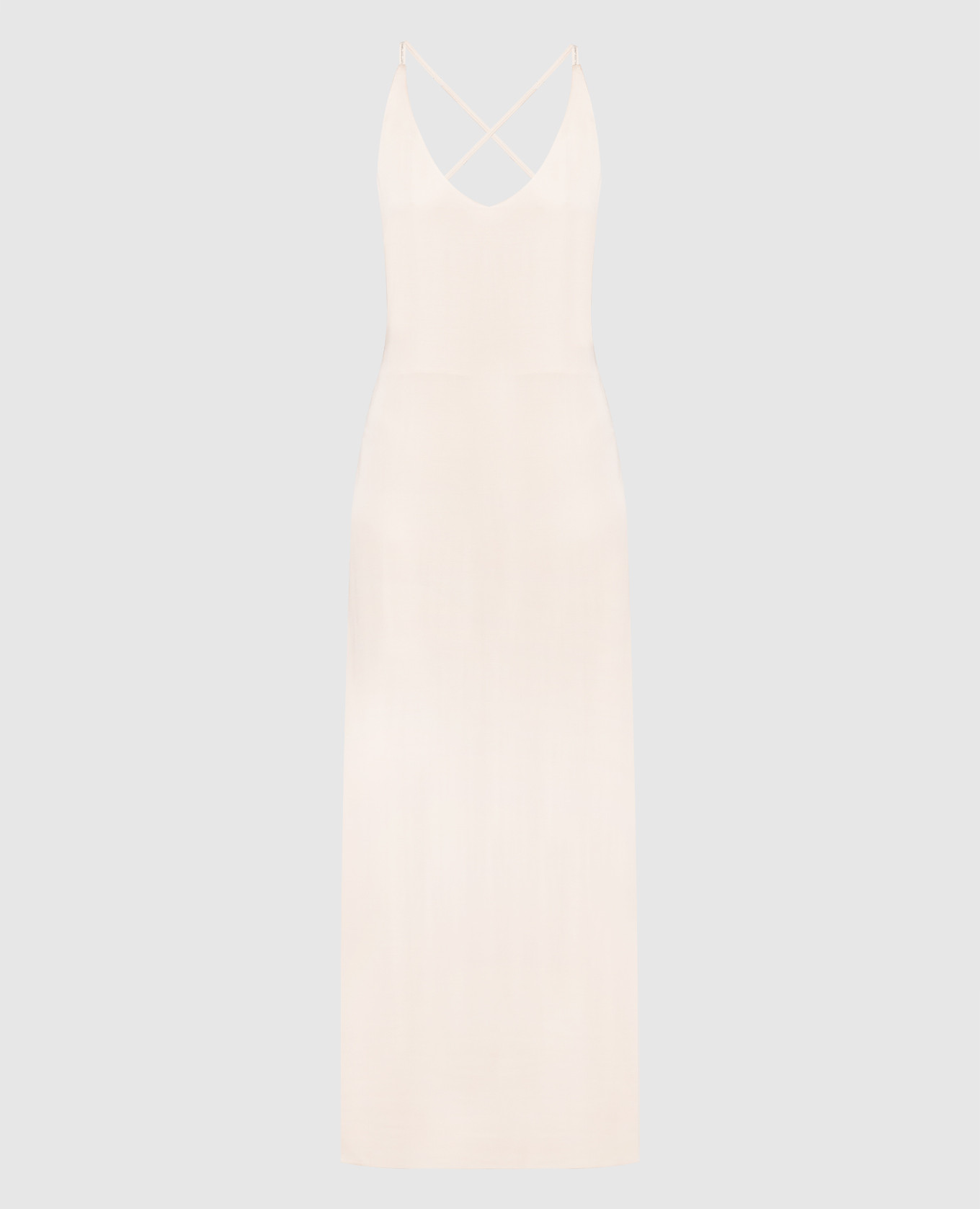 

Beige dress with monil chain Peserico