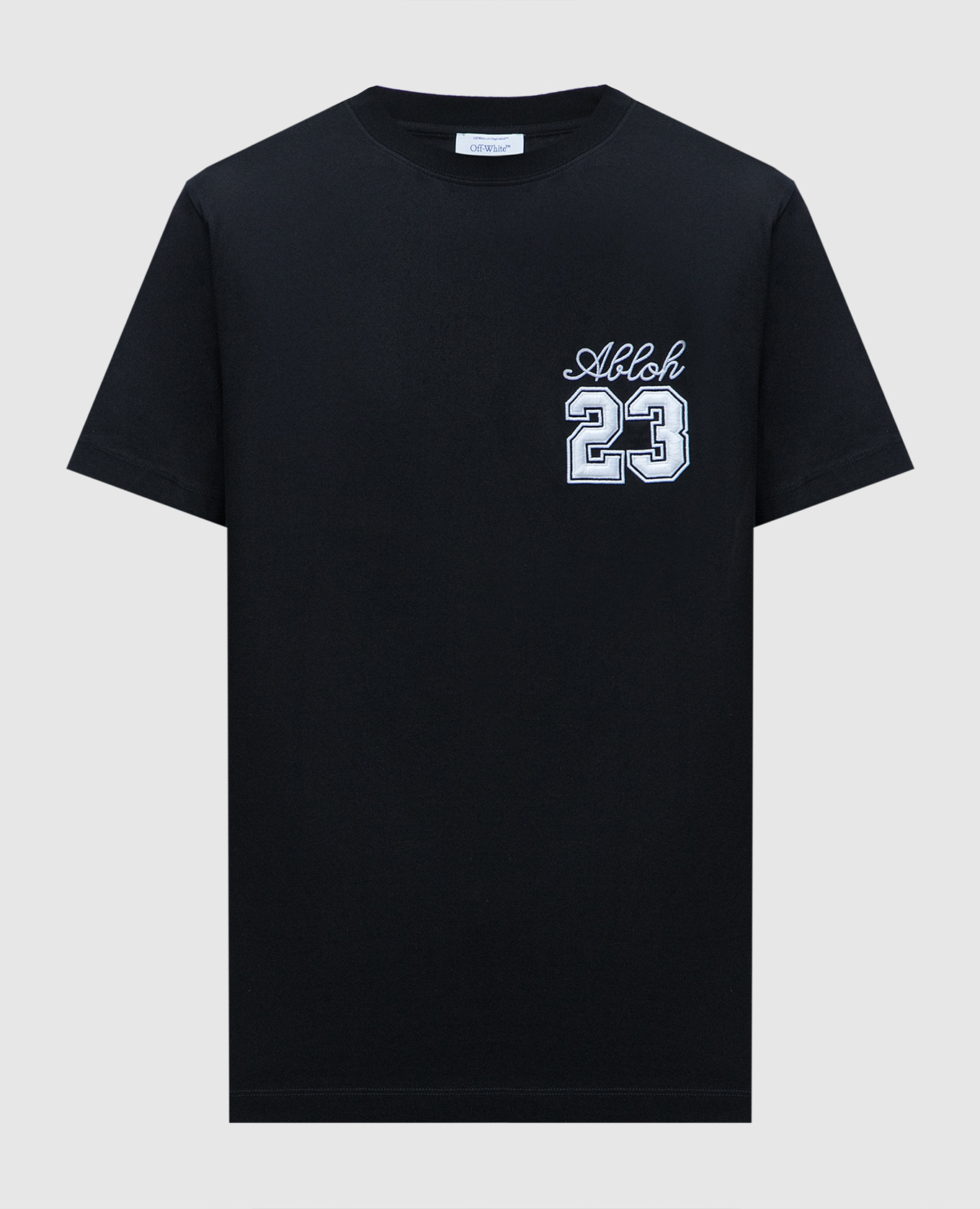 ★Off-White★ Logo Print Short Sleeve T-Shirt White OMAA027S Off-White Logo Alphabet Printing Arrow Short Sleeve White