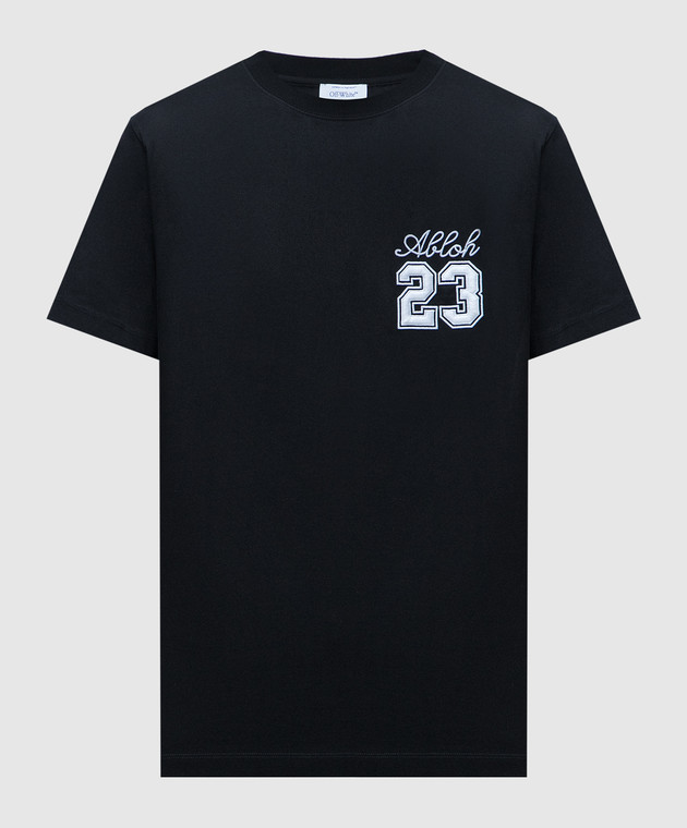 Off-White - Black t-shirt with 23 Logo embroidery
