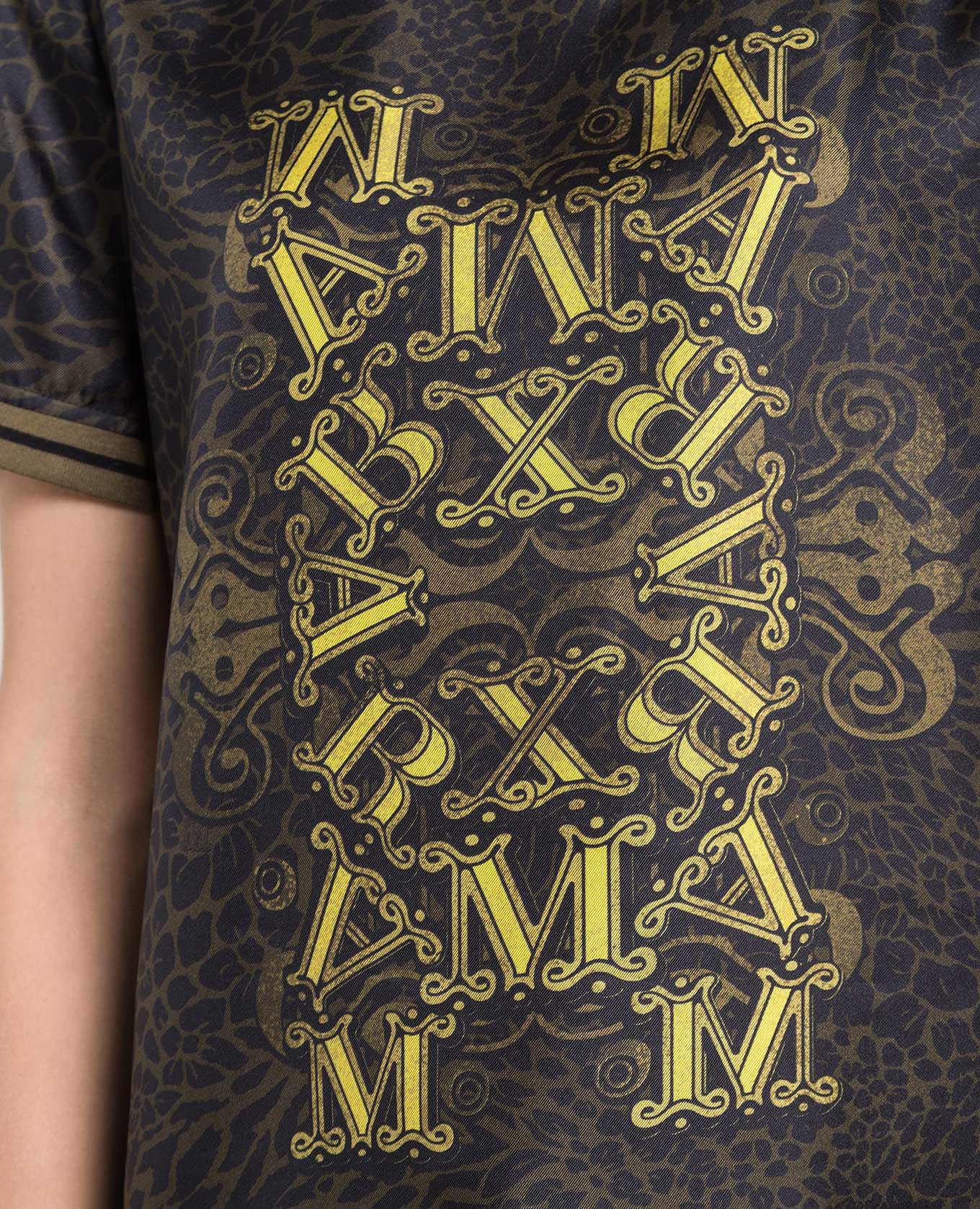 

Green silk T-shirt with logo Max Mara, Khaki