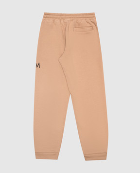Dolce&Gabbana Children's brown sports pants with embroidery L4JPFEG7K0A812