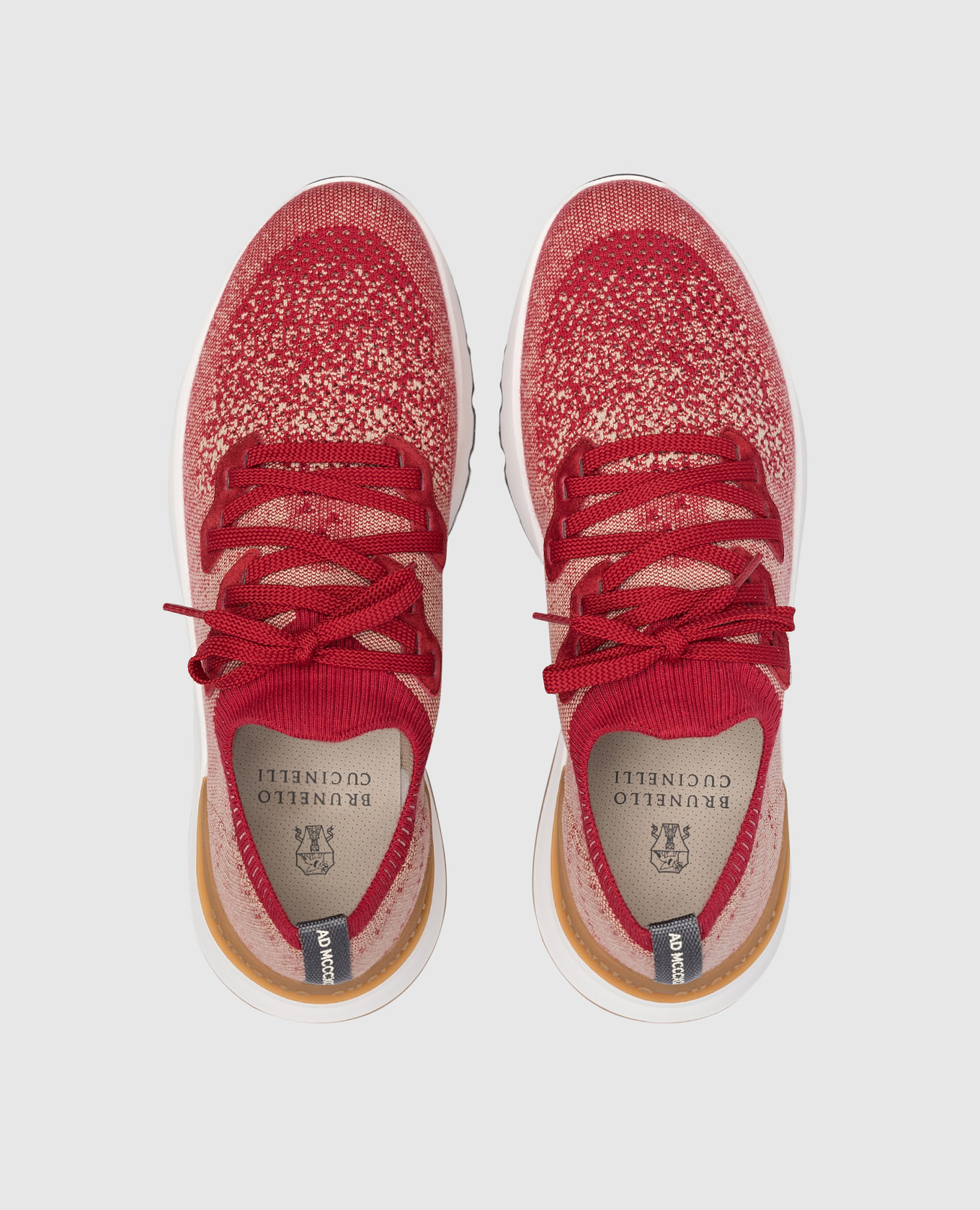 

Red sneakers with a textured logo Brunello Cucinelli