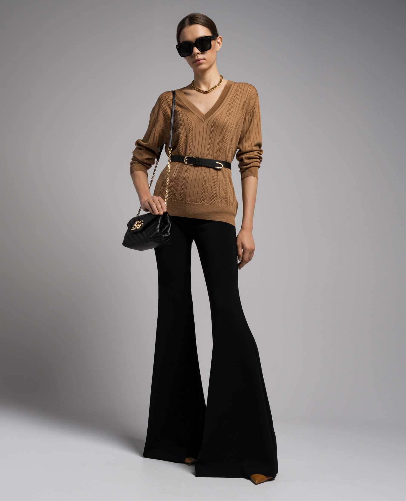 

Brown wool Maura golf John Smedley