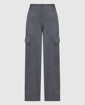 Max Mara Gray Orlando wool cargo ORLANDA
