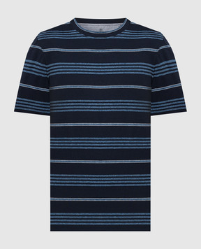 Brunello Cucinelli Blue striped T-shirt MW8401308