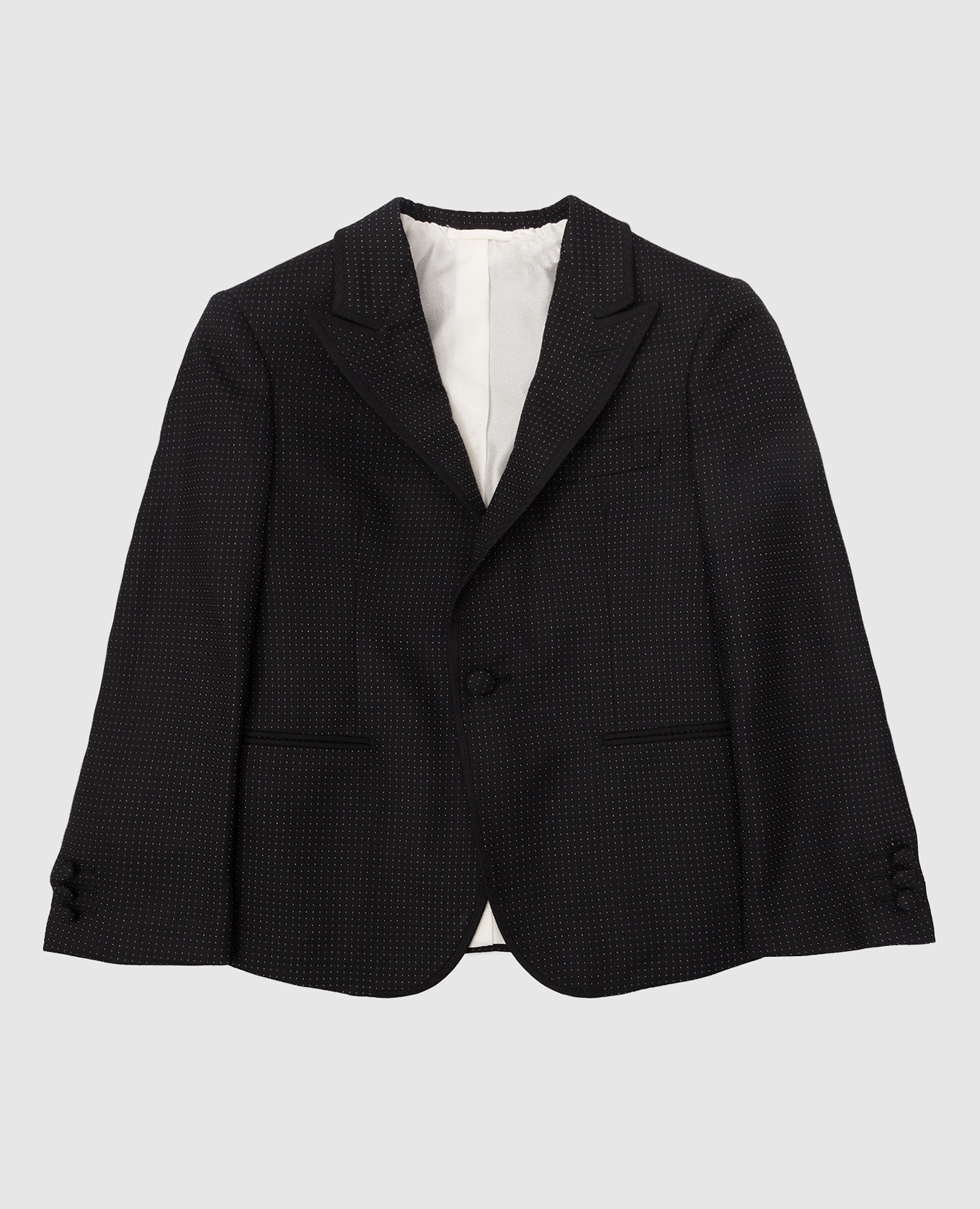 

Patterned wool and silk jacket for children Stefano Ricci, Black