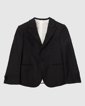 Stefano Ricci Patterned wool and silk jacket for children Y2RF731B00HC4315