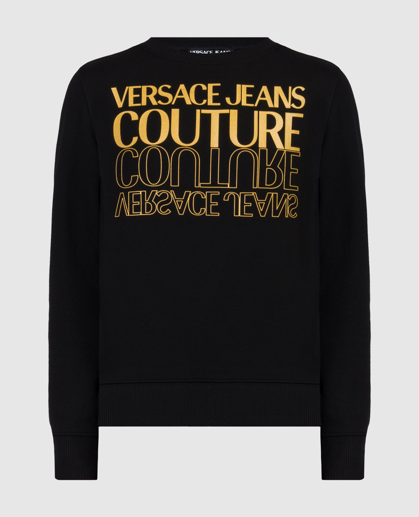 

Black sweatshirt with Upside Down logo print Versace Jeans Couture