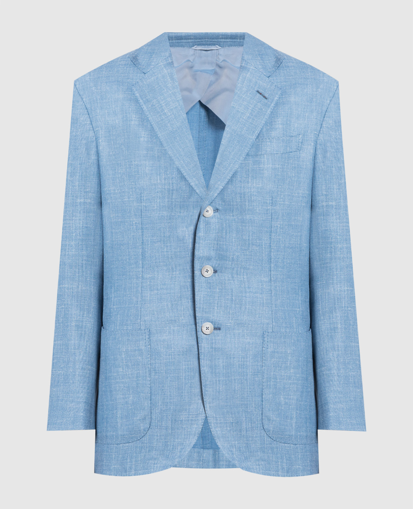 

Blue wool, silk and linen blazer Enrico Mandelli, Light blue