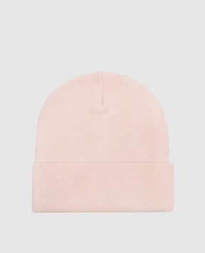 Palm Angels Pink cap made of wool with embroidery PWLC014F23FAB001