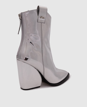 N21 Silver ankle boots with logo 23ICPSNV16007