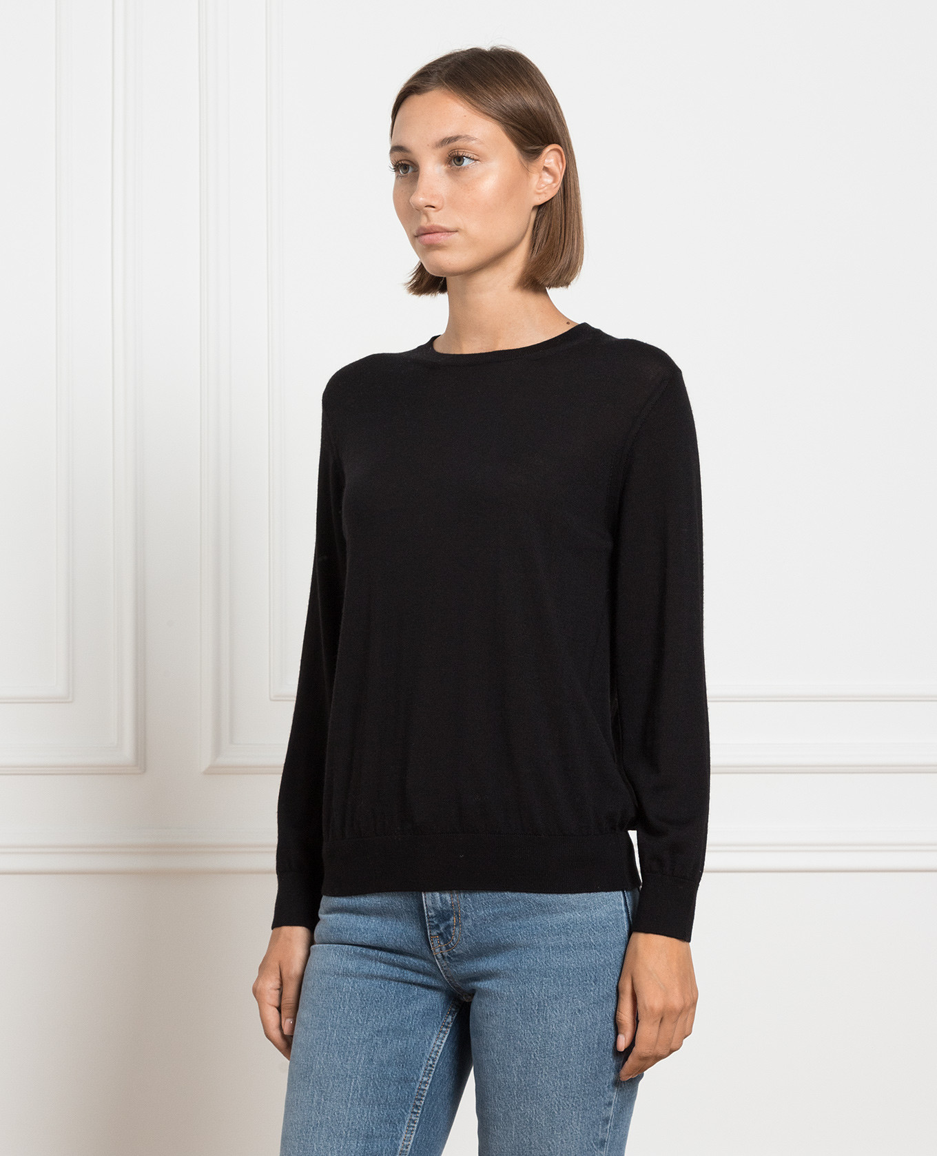 

Black wool, silk and cashmere jumper Babe Pay Pls