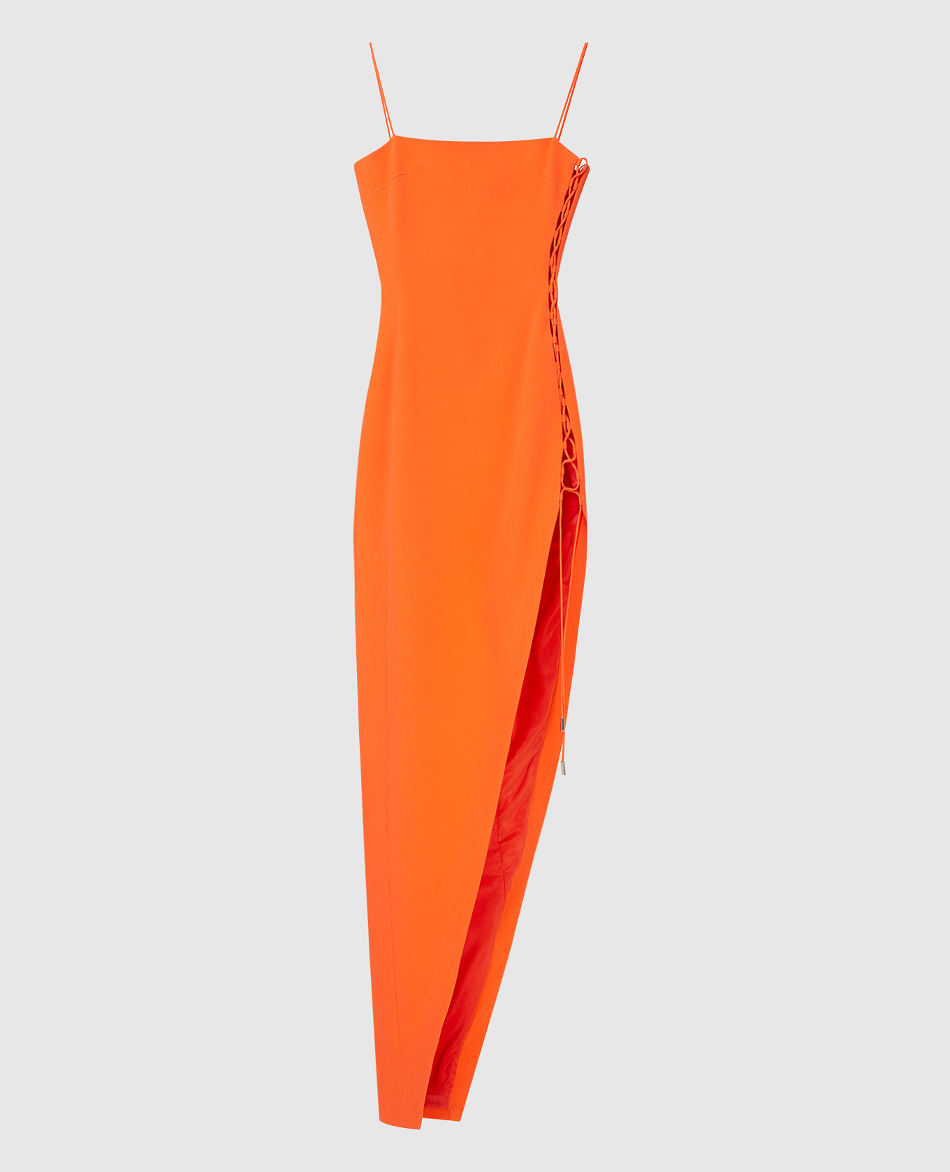 

Orange dress with cutout and lacing David Koma