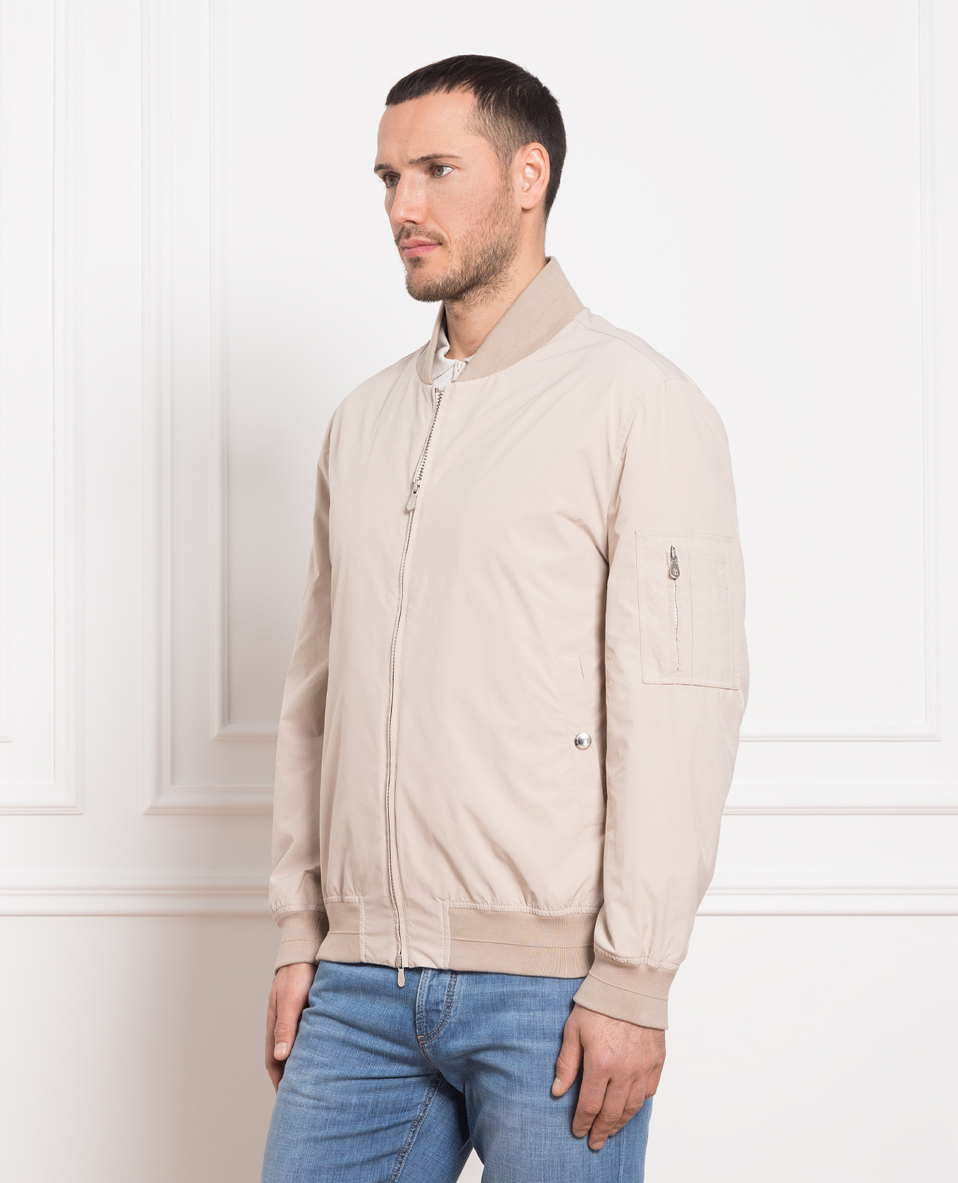 

beige bomber jacket Brunello Cucinelli