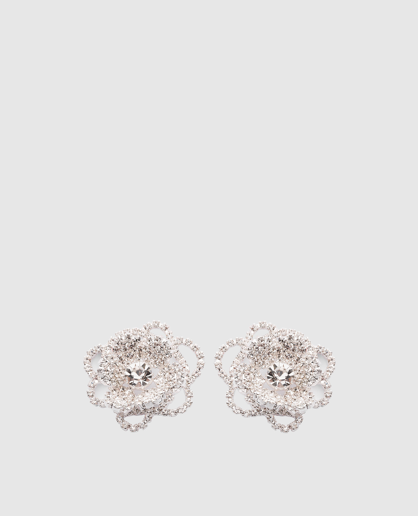 ピアス MAGDA BUTRYM FW25 EARRINGS (705725 SILVER) Pearl and crystal-embellished earrings in silver - Magda