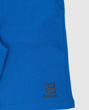 Balmain Children's blue shorts with a logo BS6S59Z0001410