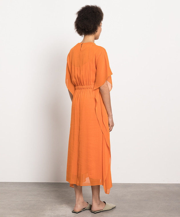max mara orange dress Max Mara - Calenda orange midi dress CALENDA