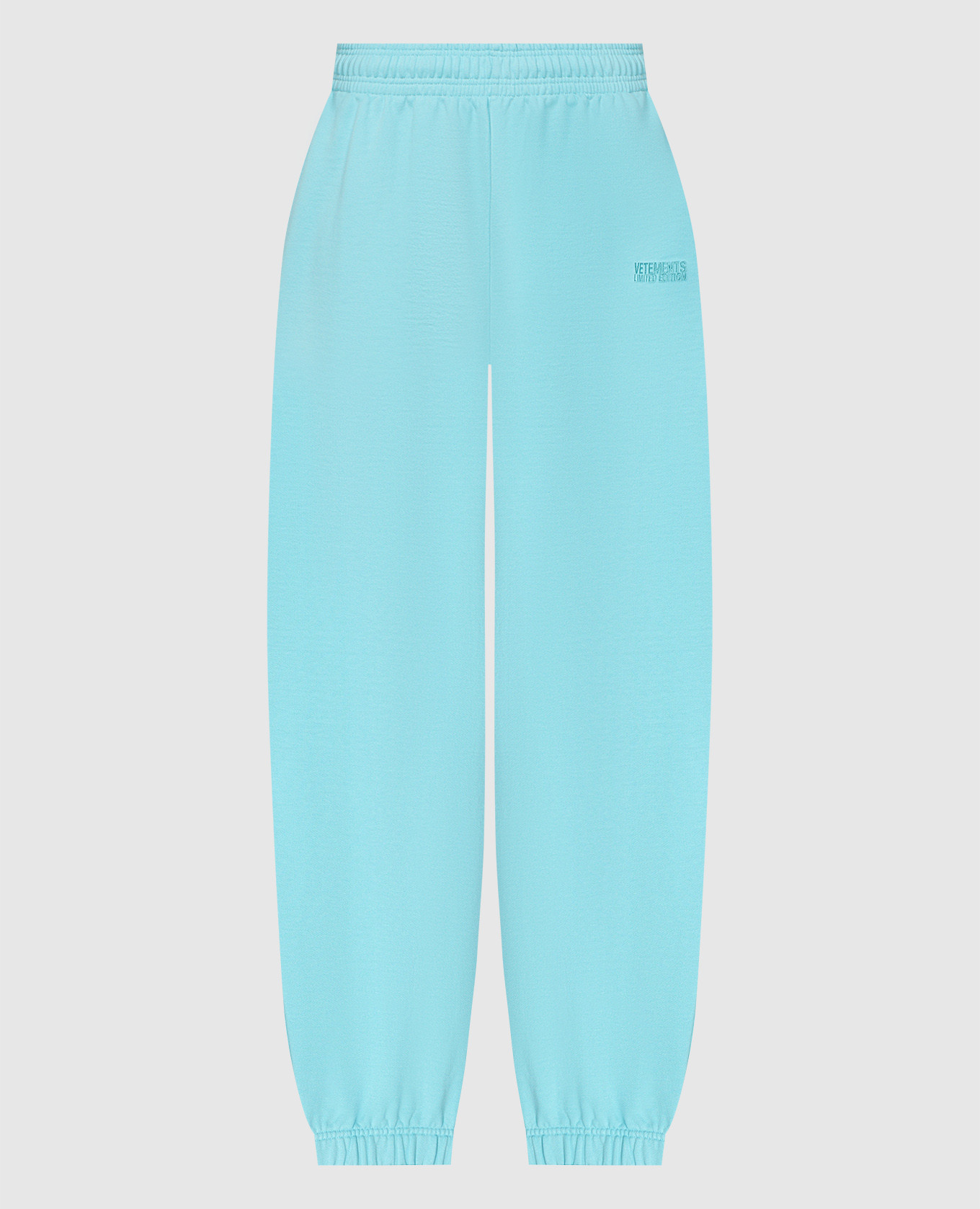 

Blue joggers with logo embroidery Vetements, Light blue