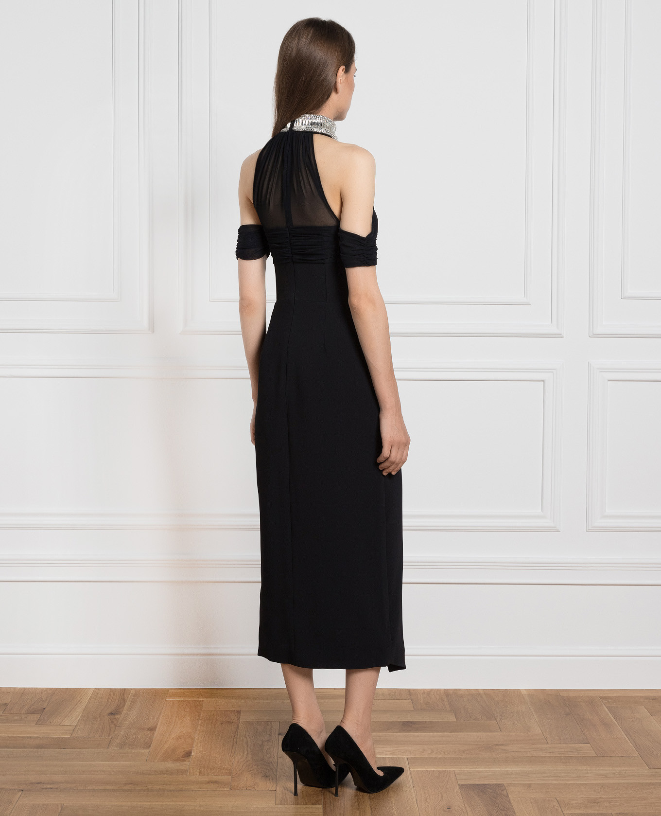 Black dress with crystals David Koma 4