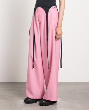 AMBUSH Pink pants made of wool BWCA039S23FAB002