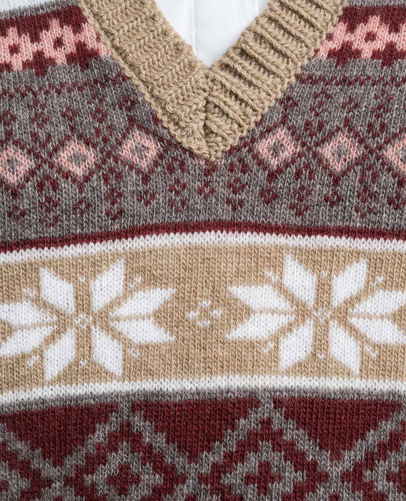 

Beige wool jacquard pullover Ballantyne