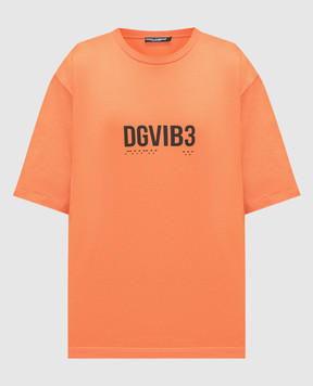 Dolce&Gabbana Orange t-shirt with contrast print DGVIB3 G8PB8TG7K3F