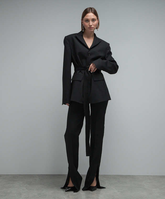 ジャケット Nensi Dojaka JACKET (NDAW23JKT019 BLACK) Nensi Dojaka - Black woolen jacket NDAW23JKT019 - shop with