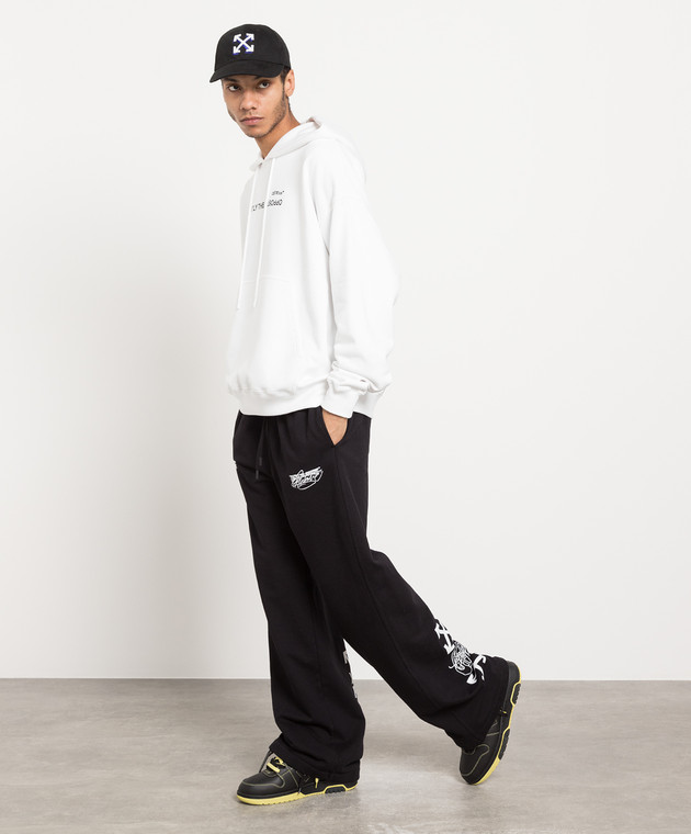 Off-White - Black sweatpants with logo OMCH044S23FLE003 - shop