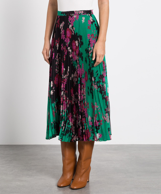 Twinset Green floral pleated skirt 222TP2696 buy with Belgium delivery at Symbol