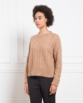 Brunello Cucinelli Brown sweater with lurex MBG747600P