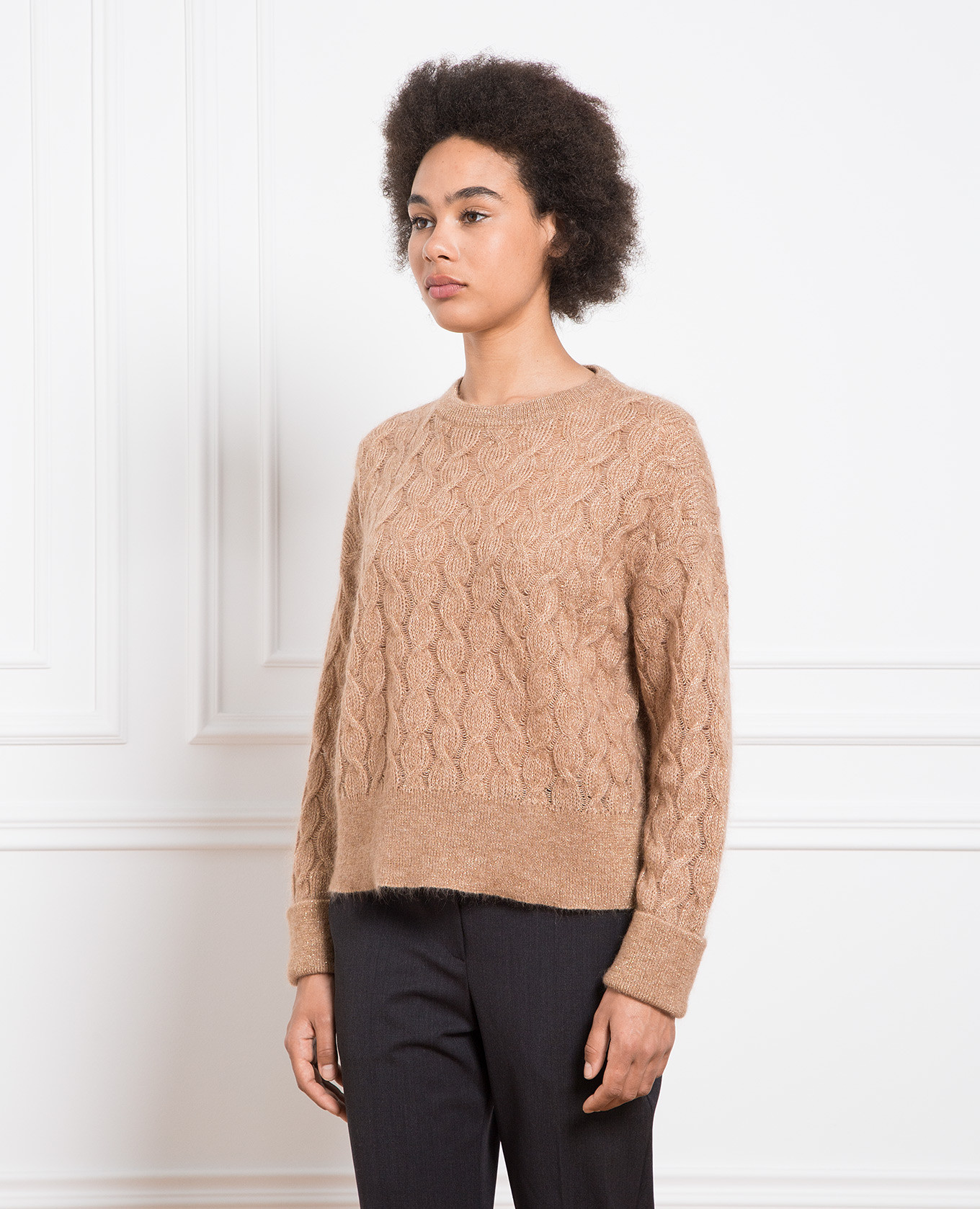

Brown sweater with lurex Brunello Cucinelli