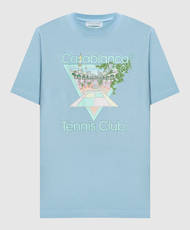 Casablanca - Tennis Club Icon blue t-shirt with print