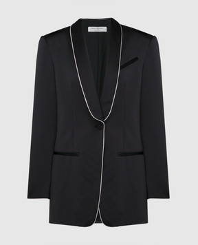Philosophy di Lorenzo Serafini Black jacket with contrasting edging A05047123